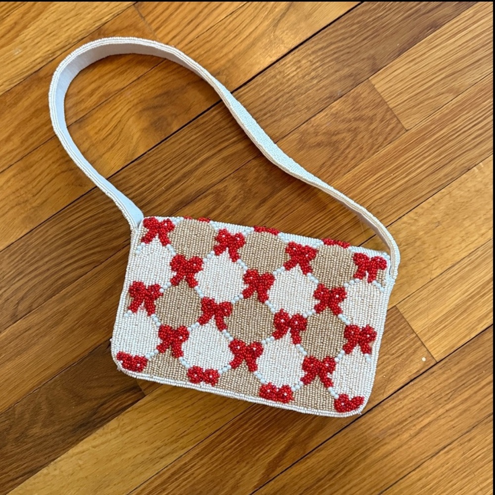 New Anthropologie The Fiona Beaded Bag: Winter Icon Edition One Size - Picture 5 of 5